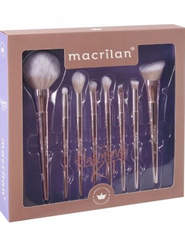 Kit ED900 com 8 Pincéis para Maquiagem Harmony Macrilan